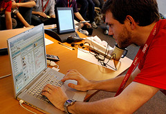 'google wave! demo by aaron' photo by Ryanne Hiu-Yeung Lai